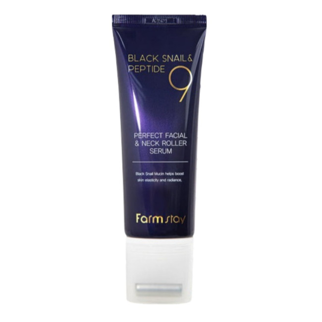 Сироватка для обличчя FarmStay Black Snail & Peptide9 Perfect Facial & Neck Roller Serum 100ml, фото 4 Сироватка для обличчя FarmStay Black Snail & Peptide9 Perfect Facial & Neck Roller Serum 100ml, фото 4